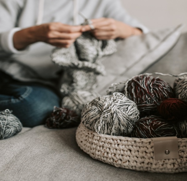 How to knit basket